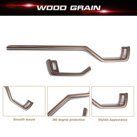 Wood Grain Dashboard Side Air Vent Cover Trims For Toyota RAV4 2019-2024