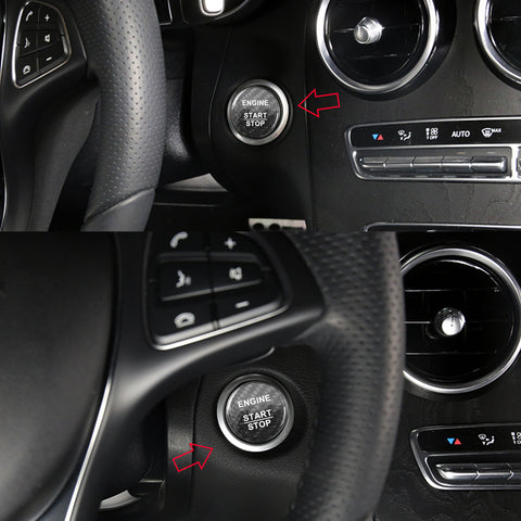 Genuine Carbon Fiber Ignition Start Stop Button Trim For Mercedes B C E S G CL SL ML GL CLA CLS GLA GLC GLK GLE GLS Class W176 W246 W205 X253 X156 C117