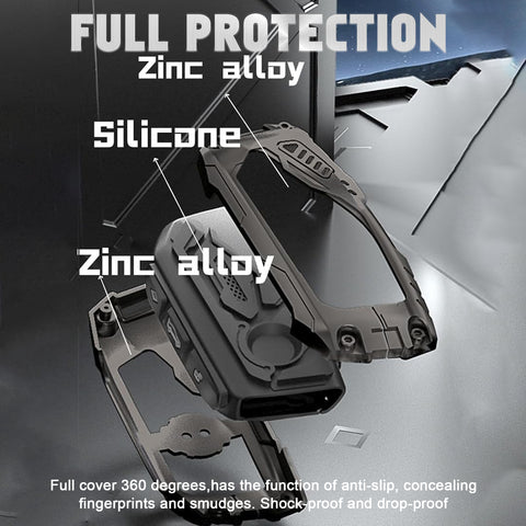 x xotic tech Mech Style Heavy Metal Key Fob Cover Compatible with BMW 2023 2024 2025 X1 X5 X6 X7 i7 Xi 3 5 7 Series 740i 760i XM IX IX3 I5 I7, Zinc Alloy Key Case Protector Shell Keychain