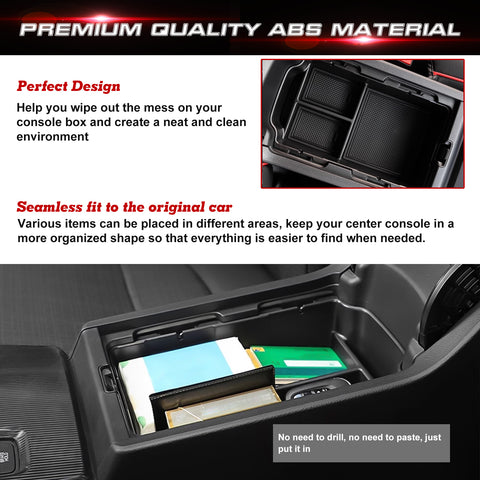 Console Armrest Box Secondary Storage Insert Tray For Honda Civic 11th Gen 22-up