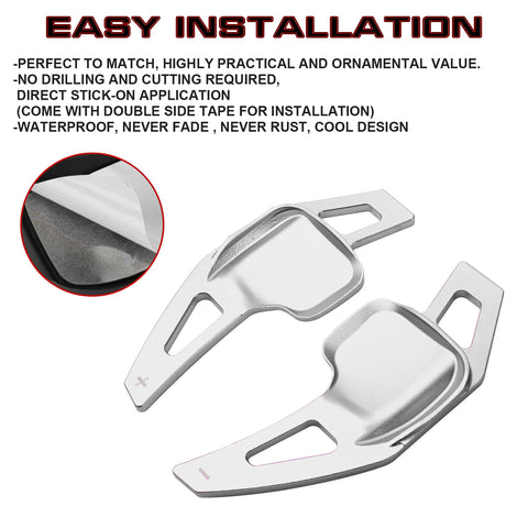 Silver Aluminum Paddle Shifter Extension Kit For BMW 3 4 Series F22 F30 F31 F32
