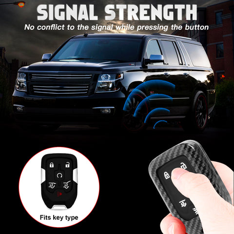 Car Key Fob Cover Shell Remote 6-Button For Chevrolet Suburban Tahoe GMC Terrain