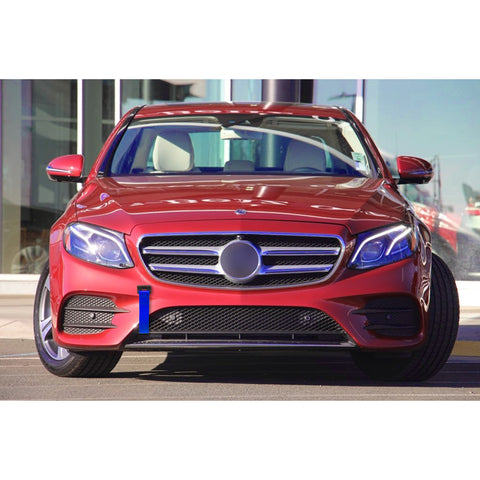 Blue / Black / Red JDM Style Tow Hole Adapter with Towing Strap for Mercedes C S ML CLA GLA Class