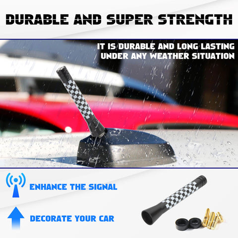 Set Union Jack Antenna w/Chrome Tire Valve Stem Caps Dust Cover For Mini Cooper