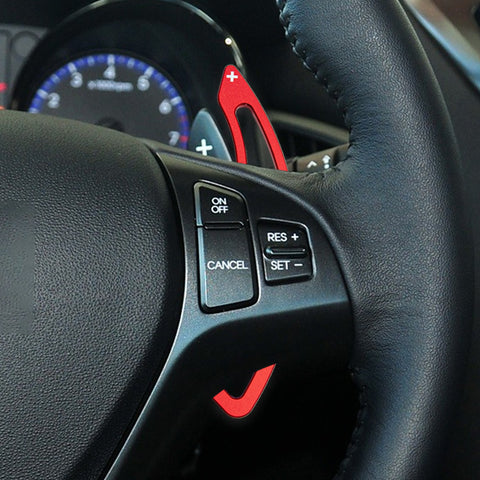 Red Aluminum Paddle Shifter Extension For Hyundai Genesis Coupe Pre-LCI 09-2012