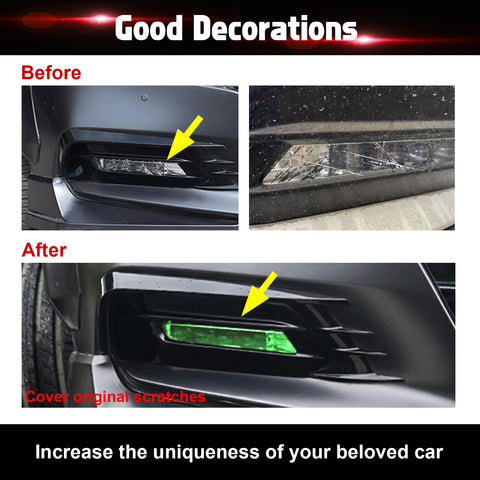 Xotic Tech Self Adhesive Front Fog Light DRL Tint Vinyl Film, Precut Fog Lamp Light Transmission Stickers Overlay Decal Exterior Decoration Compatible with Honda Accord 10th 2018 2019 2020