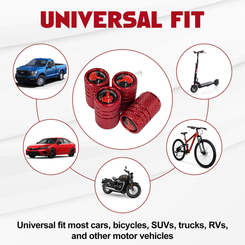 Universal Car Wheels Tire Air Valve Caps Stem Dust Cover Sport Decorate Gift 4X
