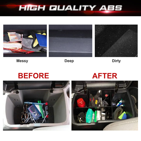 Interior Center Console Armrest Box Storage Container Holder Tray Organizer Divider, Compatible with Toyota Tacoma 2005-2015