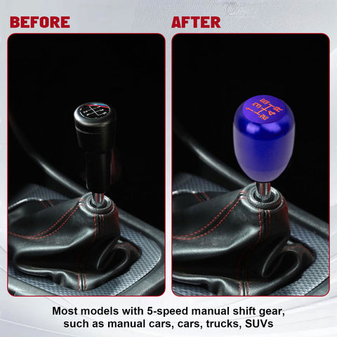 JDM Universal Aluminum 5 Speed Manual Car Gear Stick Shift Knob Shifter Lever