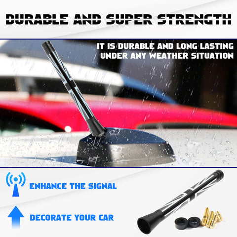 Set Union Jack Antenna w/Chrome Tire Valve Stem Caps Dust Cover For Mini Cooper