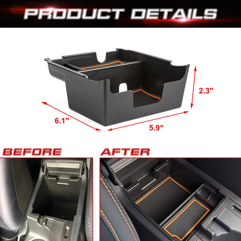Armrest Secondary Upper Storage Organizer For Subaru Crosstrek Impreza 2018-2023
