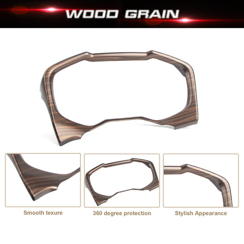 Wood Grain Dashboard Instrument Frame Cover Trim For Toyota RAV4 2019-2024