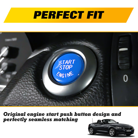 Glossy Red Engine Start Button Cover Trim For BMW 4/5/6/7 Series F01 F02 F10 F11