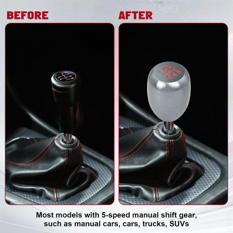 JDM Universal Aluminum 5 Speed Manual Car Gear Stick Shift Knob Shifter Lever