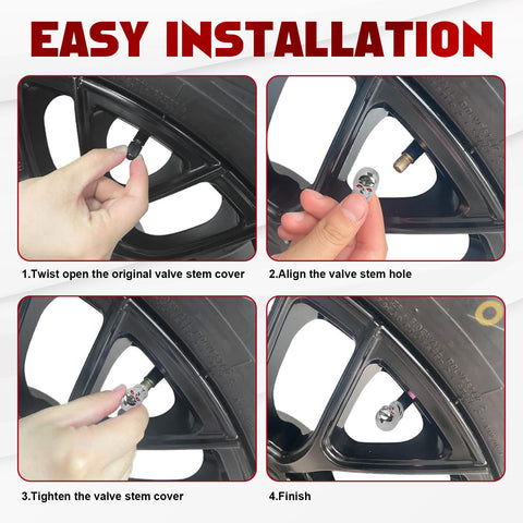 Skull Style Tire Stem Valve Caps Wheel Valve Covers Car Dustproof Tires Cap 8pcs