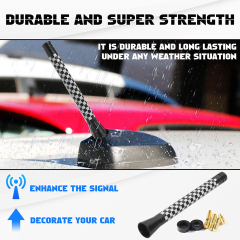 Set Union Jack Antenna w/Chrome Tire Valve Stem Caps Dust Cover For Mini Cooper