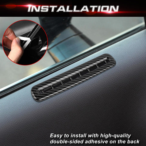 Door AC Outlet Vent Cover Trim Compatible with Dodge Challenger 2015-up Interior Accessories Decoration 2Pcs/Set