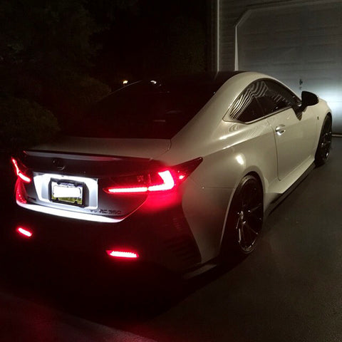 LED Rear Bumper Reflector Brake Light for Toyota Camry Matrix Sienna Venza Avalon Sienna/for Lexus IS-F GX470 RX300, Red Lens