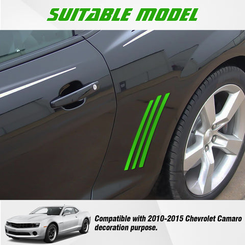 Xotic Tech 6pcs Car Body L&R Side Vent Insert Stripe Decal Vinyl Inlay Side Vent Gill Sticker Compatible with Chevrolet Camaro 2010-2015