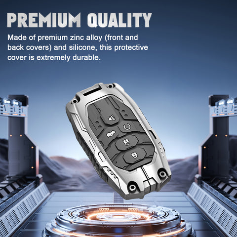 x xotic tech Mech Style Heavy Metal Key Fob Cover Compatible with Honda Civic, Accord, CR-V, HR-V, Pilot 2022–2026, Zinc Alloy Key Case Protector Shell Keychain