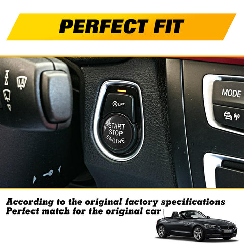 Red Car Engine Start Stop Switch Push Button Cover for BMW F30 F10 F15 F25 F48 X1 X3 X4 X5 X6 (F Class with OFF Button)