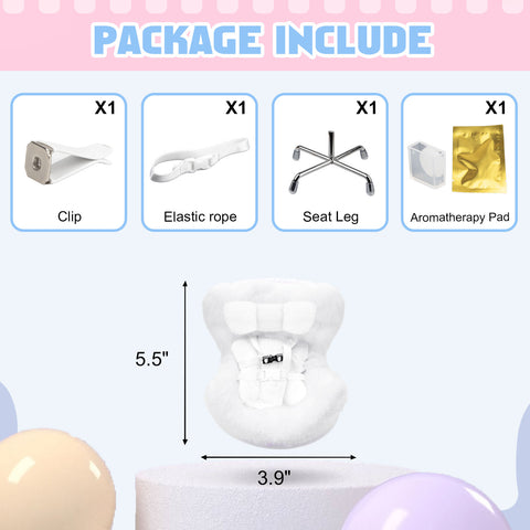 Cute Doll Mini Safety Seat Air Vent Clip Car Interior Decoration Accessories