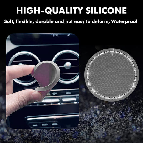 2.75 Inch Silicone Bling Car Cup Holder Insert Coaster Auto Interior Accessories