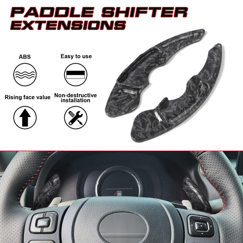 Black Forged Style Steering Wheel Paddle Shifter Extension For Lexus IS IS-F NX