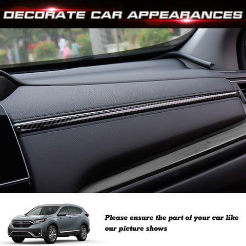 Carbon Fiber Style Central Dash Panel Upper Stripe Cover For Honda CR-V 17-2022