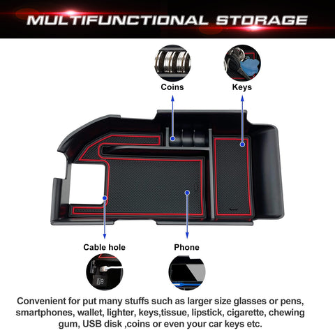 Center Console Organizer for Toyota Camry 2018-2024 Accessories Storage Tray