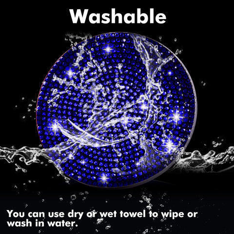 2pcs Cute Bling Car Cup Holder Coaster with Rhinestone Auto Interior Accessories