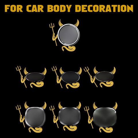 1pc x 3D Silver Chrome Devil Demon Sticker Decal Auto Car Emblem Decal Decoration