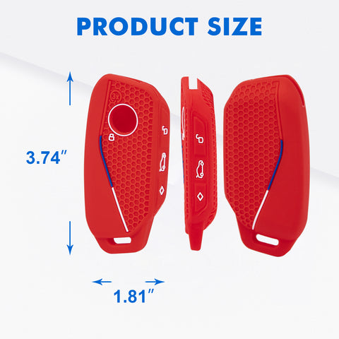 x xotic tech Soft Silicone Key Fob Cover Case Compatible with BMW X7 IX I5 M60 X5 X6 IX I7 5 7 Series 2023 2024 2025 2026, Intelligent Car Side Button Smart Key Protector