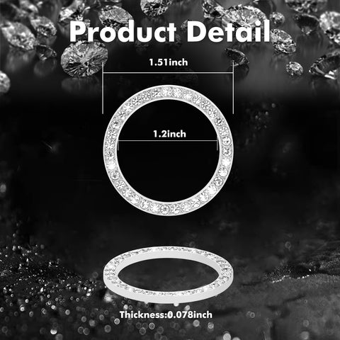 Shiny Cup Holder Insert Pad Engine Push to Start Button Ring Cover Accessories