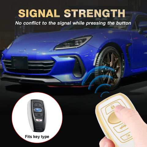 2X TPU Full Seal Keyless Key Fob Cover For Subaru Forester WRX 2016-UP