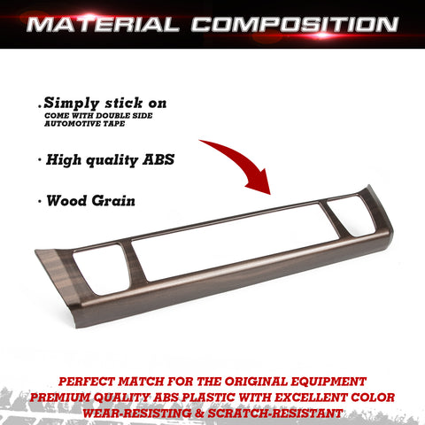 Wood Grain Console Control Function Button Trim For Toyota RAV4 2019-2024