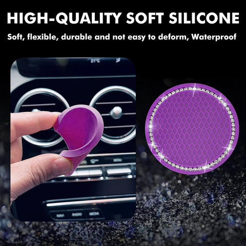 2.75 Inch Silicone Bling Car Cup Holder Insert Coaster Auto Interior Accessories