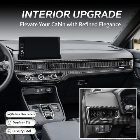 Wood/ Carbon Look Dashboard Air Vent Outlet Stripe Cover For Honda CRV 2023-2027