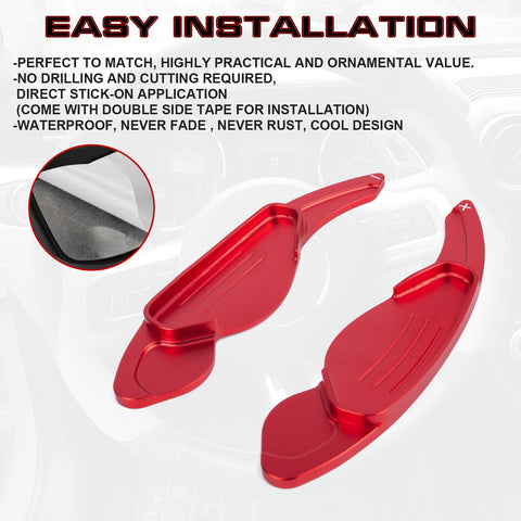 Red Aluminum Paddle Shifter Extension For Jaguar F-Pace E-Pace XE XF Land Rover