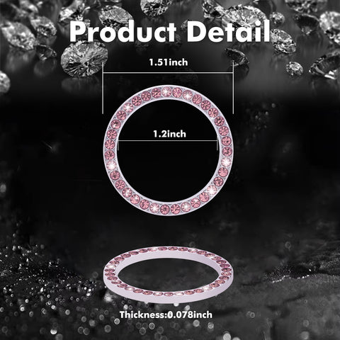 Crystal Rhinestone Car Engine Start Stop Button Bling Ring Cover Accessories