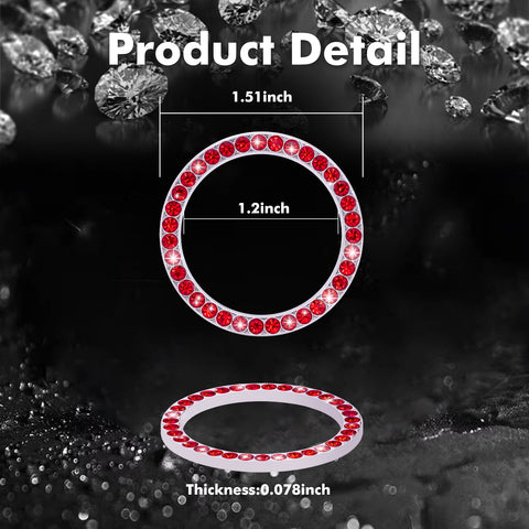 Crystal Rhinestone Car Engine Start Stop Button Bling Ring Cover Accessories