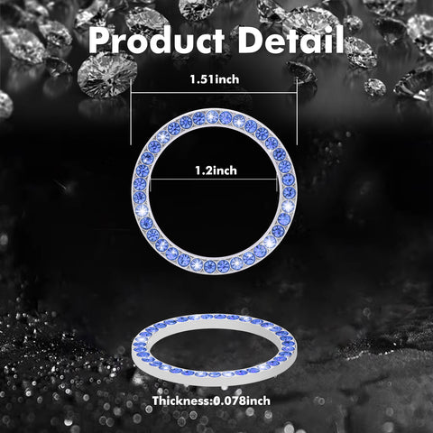 Crystal Rhinestone Car Engine Start Stop Button Bling Ring Cover Accessories