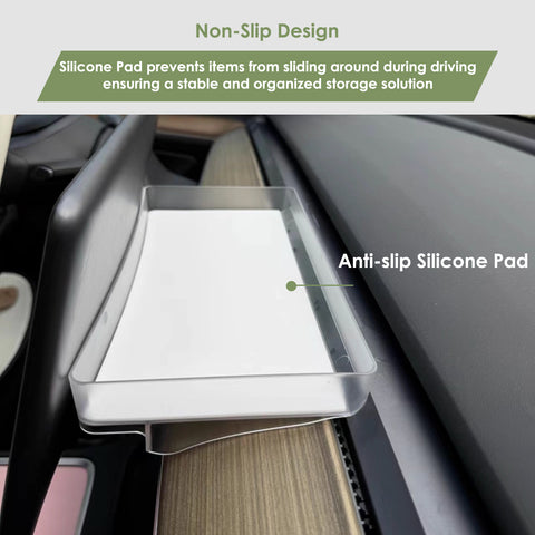 Center Console Organizer Dashboard Hidden Storage Tray Case for Tesla Model 3 Y