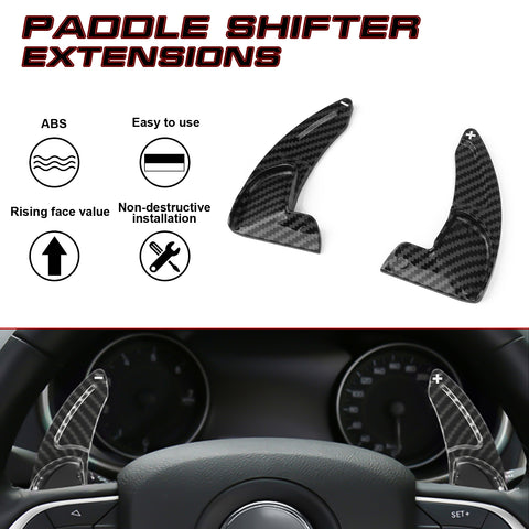 Carbon Fiber ABS Paddle Shifter Extension For Dodge Charger Challenger 2015-2021