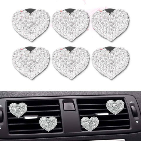 Bling Car Air Fresheners Rhinestone Diffuser Vent Clips Decor Universal Fit