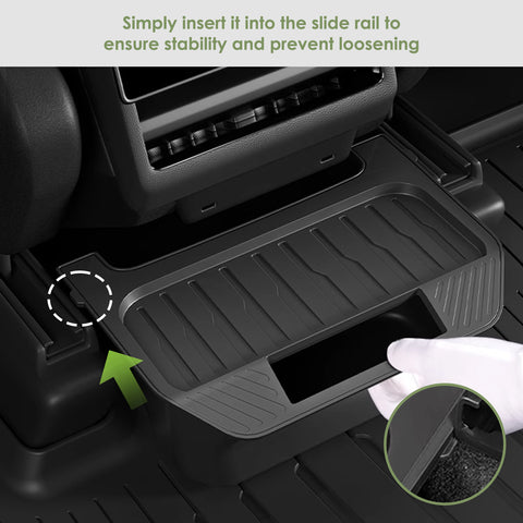 Rear Center Console Organizer Backseat Storage Box For Tesla Model Y Juniper 25+