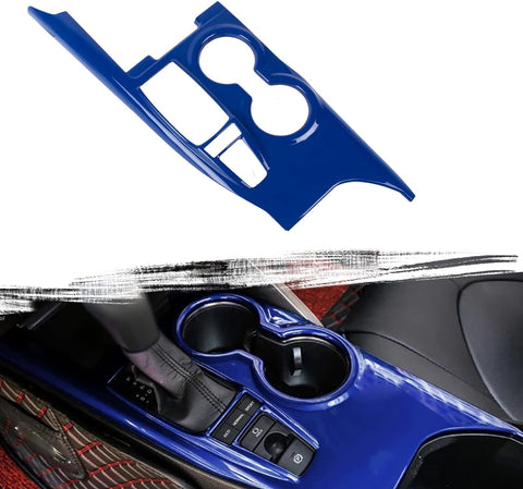 ABS Red / Blue / Carbon Fiber / Wood Center Console Cup Holder Panel Trim For Toyota Camry SE LE 2018-up
