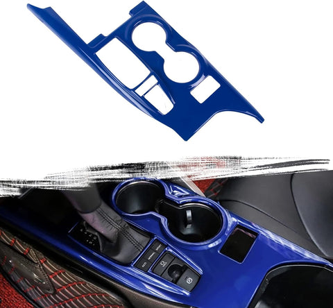 ABS Carbon Fiber / Red / Blue / Wood Gear Shift Frame Console Panel Trims Cover Cup Holder Decor Decal for Toyota Camry 2018-2024