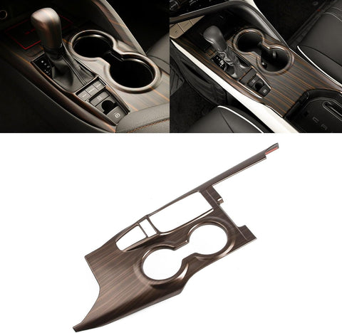 ABS Red / Blue / Carbon Fiber / Wood Center Console Cup Holder Panel Trim For Toyota Camry SE LE 2018-up