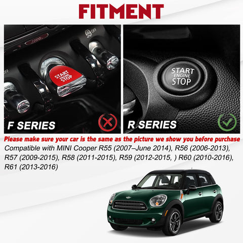 x xotic tech Red/Blue UK Union Jack Car Engine Push Start Stop Button Cap Cover Decoration Compatible with Mini Cooper 2nd Gen R55 R56 R57 R58 R59 R60 R61 Accessories